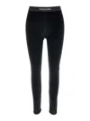 Tom Ford Black Leggings With Branded Band In Velvet Woman In Black