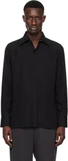 Tom Ford Cotton Silk Serge Fluid Fit Shirt In Black