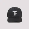 Tom Ford Black Baseball Cap With Logo Embroidery On The Front And Logo Lettering On The Rear In Cotton Man In Black