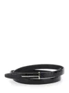 Tom Ford Black Logo Buckle Textured Belt In Black