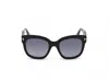 Tom Ford Beatrix 52mm Polarized Lens Oversize Square Sunglasses In Gray