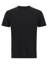 Tom Ford Black Crewneck T-shirt With Logo Embroidery On The Front In Cotton Blend Man In Black