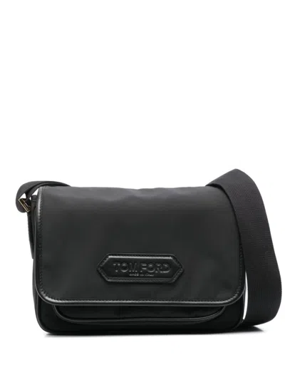 Tom Ford Black Logo-patch Crossbody Bag