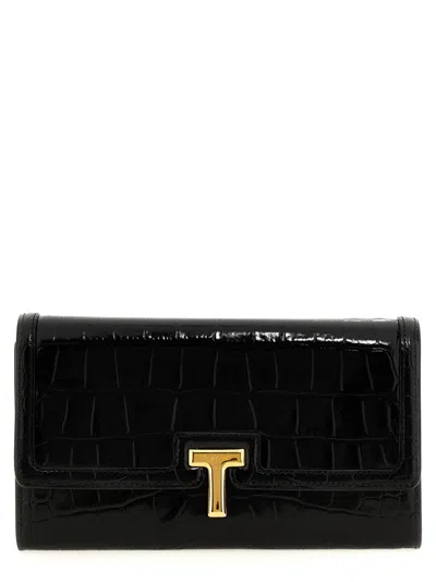 Tom Ford Black Logo-plaque Clutch