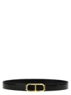 Tom Ford Shiny Printed Goat Stadium T Belt 30 Mm In Black