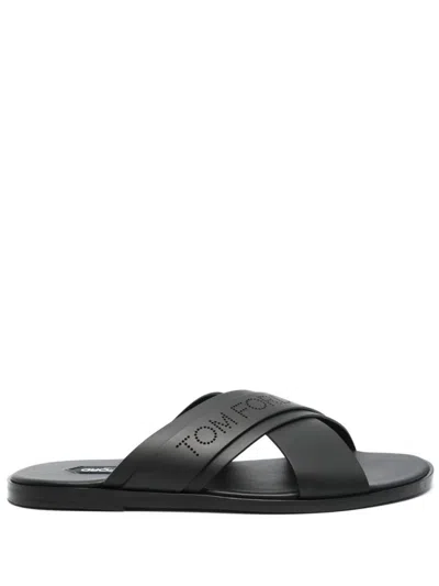 TOM FORD BLACK LOGO SLIDES