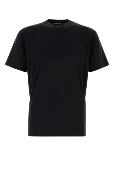 TOM FORD BLACK LYOCELL BLEND T-SHIRT