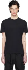 Tom Ford Black Basic Crewneck T-shirt With Tonal Stitching In Cotton Blend Man In Black