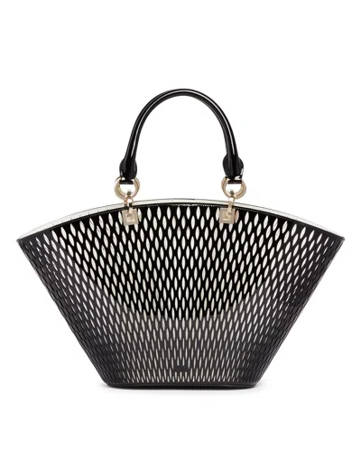 Tom Ford Laser-cut Patent-leather Tote Bag In Black