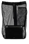 Tom Ford Mesh Backpack Featuring Practical Front Zip Pocket In Black