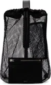 Tom Ford Mesh Backpack Featuring Practical Front Zip Pocket In Black