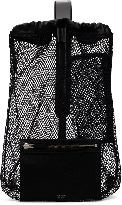 TOM FORD BLACK MESH LINE SLING BACKPACK
