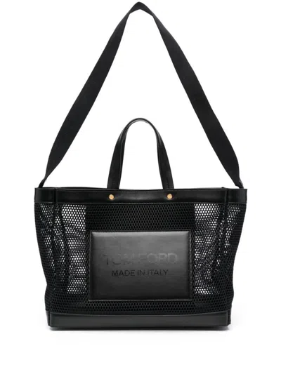 Tom Ford Black Mesh Tote Bag