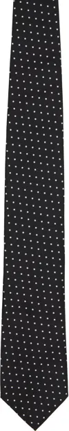 Tom Ford Micro Dot On Weave Silk Tie Accessories In Black