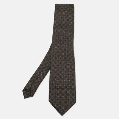 Pre-owned Tom Ford Black Micro Silk Jacquard Classic Tie