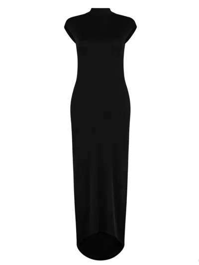 Tom Ford Viscose Dress Slim Silhouette Open Back In Black