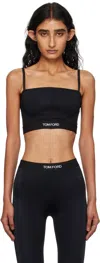 Tom Ford Black Modal Signature Bandeau Bra In Black