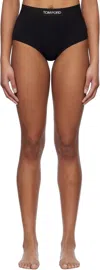 Tom Ford Black Modal Signature Briefs In Lb999 Black