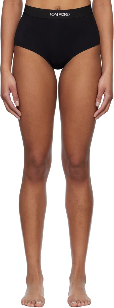 Tom Ford Black Modal Signature Briefs In Lb999 Black