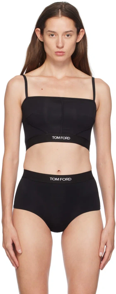 Tom Ford Black Modal Signature Camisole In Lb999 Black