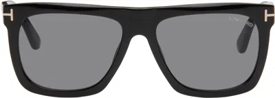 Tom Ford Black Morgan Sunglasses In 01a Shiny Black