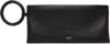 Tom Ford Aura Leather Clutch Bag With Lettering Logo On The Front In Black