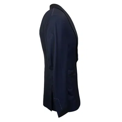 Tom Ford Black O Connor Contrast Lapel Jacket In Blue