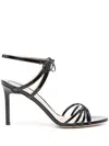 Tom Ford Black Patent Leather Angelica Heeled Sandals In Black