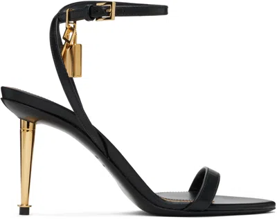 Tom Ford Black Sandal With Striking Padlock Detail