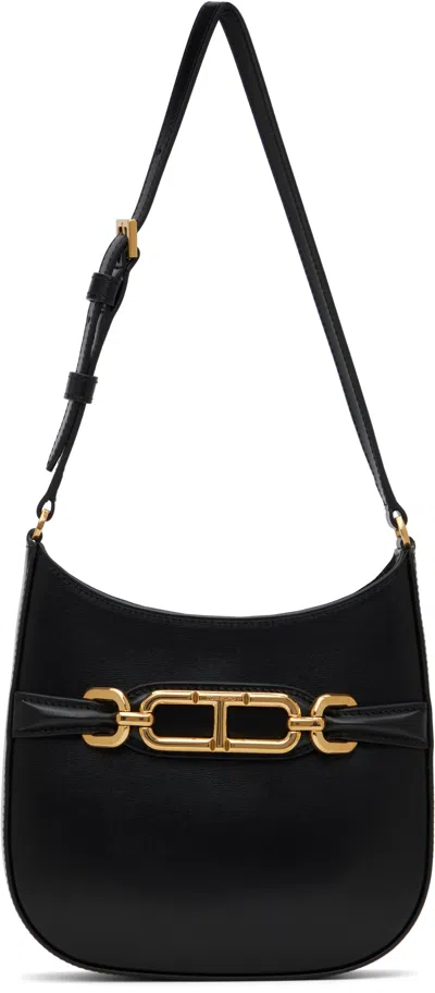 Tom Ford Black Palmellato-effect Leather Mini Bag In 1n001 Black