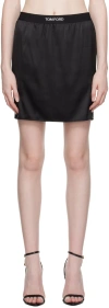 Tom Ford Black Patch Miniskirt In Lb999 Black