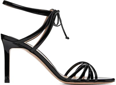 TOM FORD BLACK PATENT LEATHER ANGELICA HEELED SANDALS