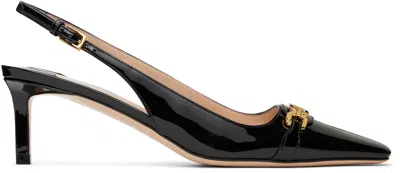 Tom Ford Black Patent Leather Whitney Slingback Heels