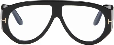 Tom Ford Black Pilot Blue Block Optical Glasses