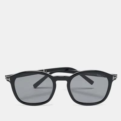 Pre-owned Tom Ford Black Polarized Tf1020-n Jayson Square Sunglasses
