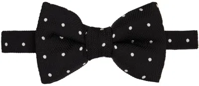 Tom Ford Black Polka Dot Bow Tie