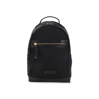 Tom Ford Black Polyester Backpack