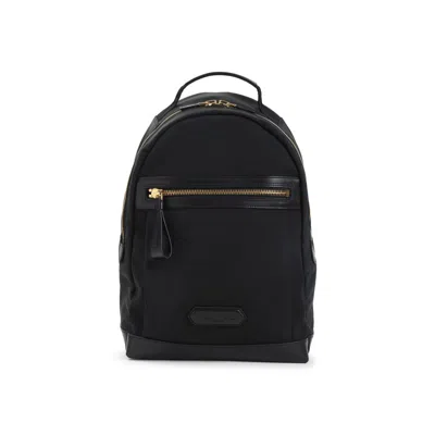 Tom Ford Black Polyester Backpack