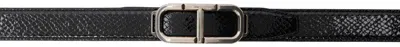 Tom Ford Black Printed Croc Stadium T Belt