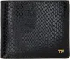 Tom Ford Black Printed Python Classic Bifold Wallet