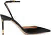 Tom Ford Glossy Stamped Python Slingback In 1n001 Black