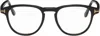 Tom Ford Black Round Glasses In 001 Shiny Black