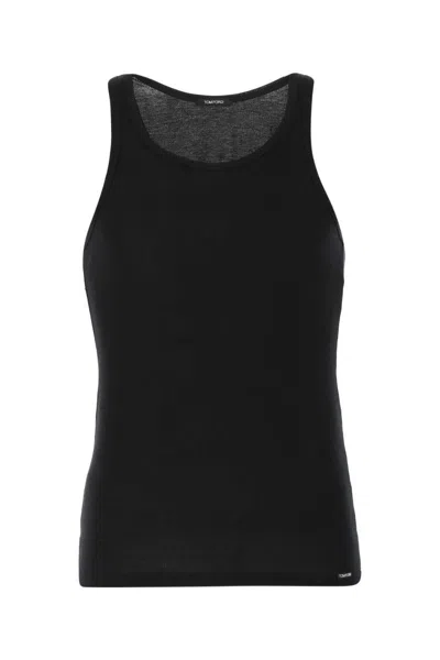 Tom Ford Black Round Neck Tank Top