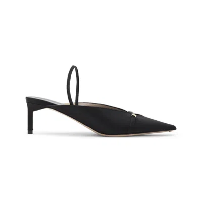 Tom Ford Black Satin Viscose Mules