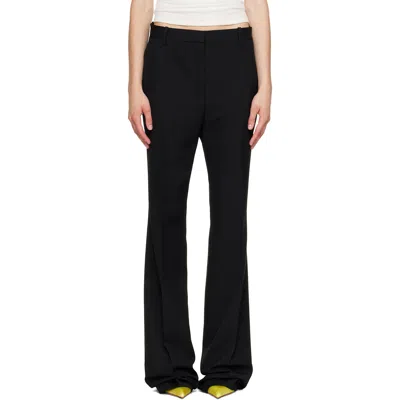 Tom Ford Black Sharp Tailored Straight Boyfriend Trousers