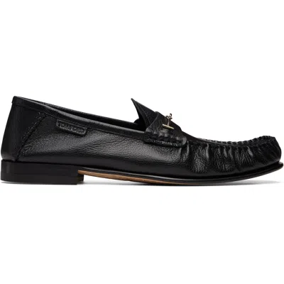 Tom Ford Black Shiny Leather Ripley Loafers In Naablack.