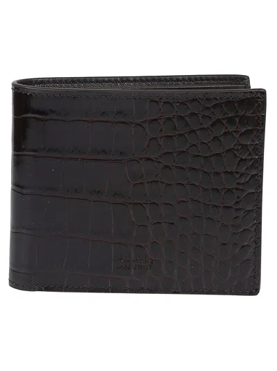 Tom Ford Black Shiny Printed Calf Leather Wallet