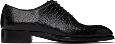Tom Ford Elkan Croc-effect Leather Oxford Shoes In Animal Print