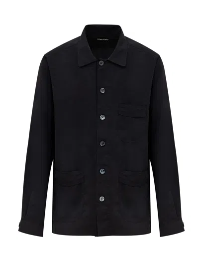Tom Ford Black Shirt With Maxi Pockets