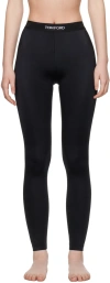 Tom Ford Stretch Lustrous Velour Signature Leggings Trousers Black In Lb999 Black